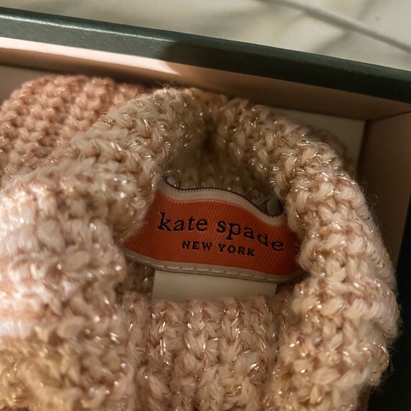 Kate Spade Pink Knit Hat and Mittens Set - Picture 10 of 10